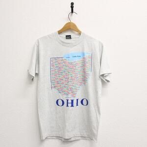 Vintage Ohio Cities Lake Erie T Shirt Medium